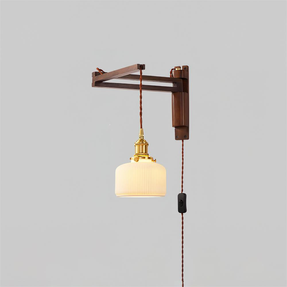 Elegant Vintage Wall Sconce Lighting with Glass Shade - Stylish Wall Lamp for Modern and Classic Interiors