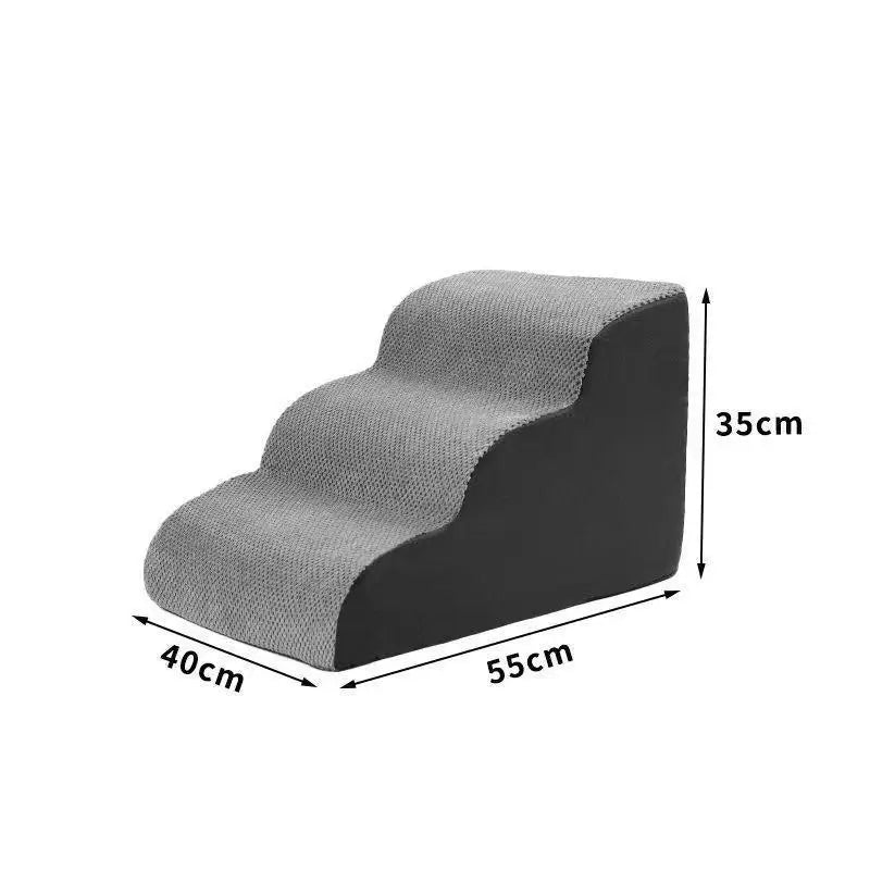 Escalier/rampe sécurisé(e) pour chien en mousse haute densité (2/3 marches), antidérapant(e), idéal(e) pour chiens âgés ou souffrant de douleurs articulaires. 7