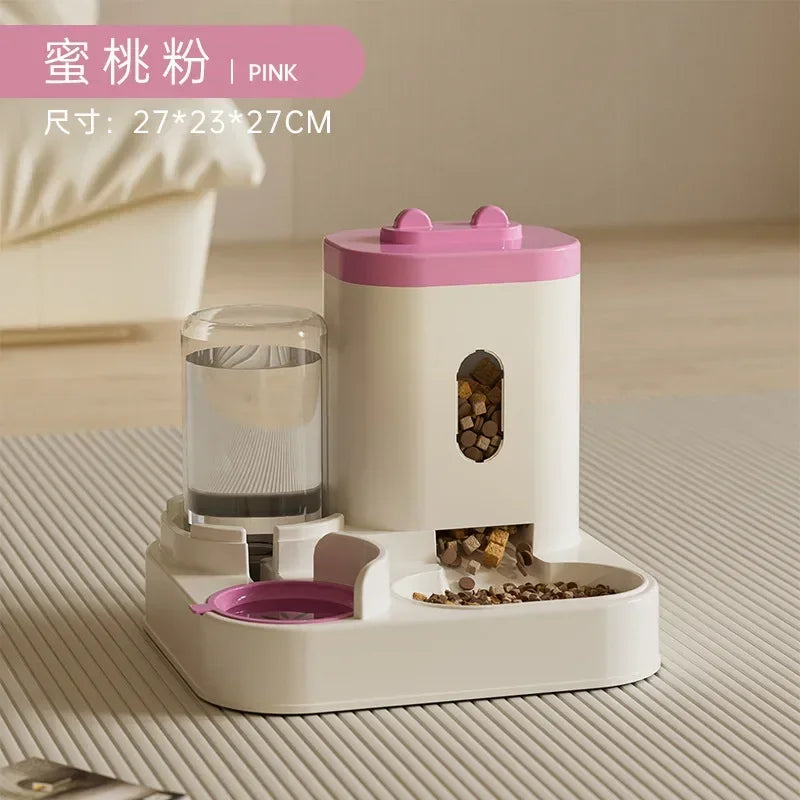 Gamelle automatique pour chiens et chats avec fontaine à eau, grande capacité, distributeur de nourriture pour animaux, accessoires pour chiots et autres animaux de compagnie 8