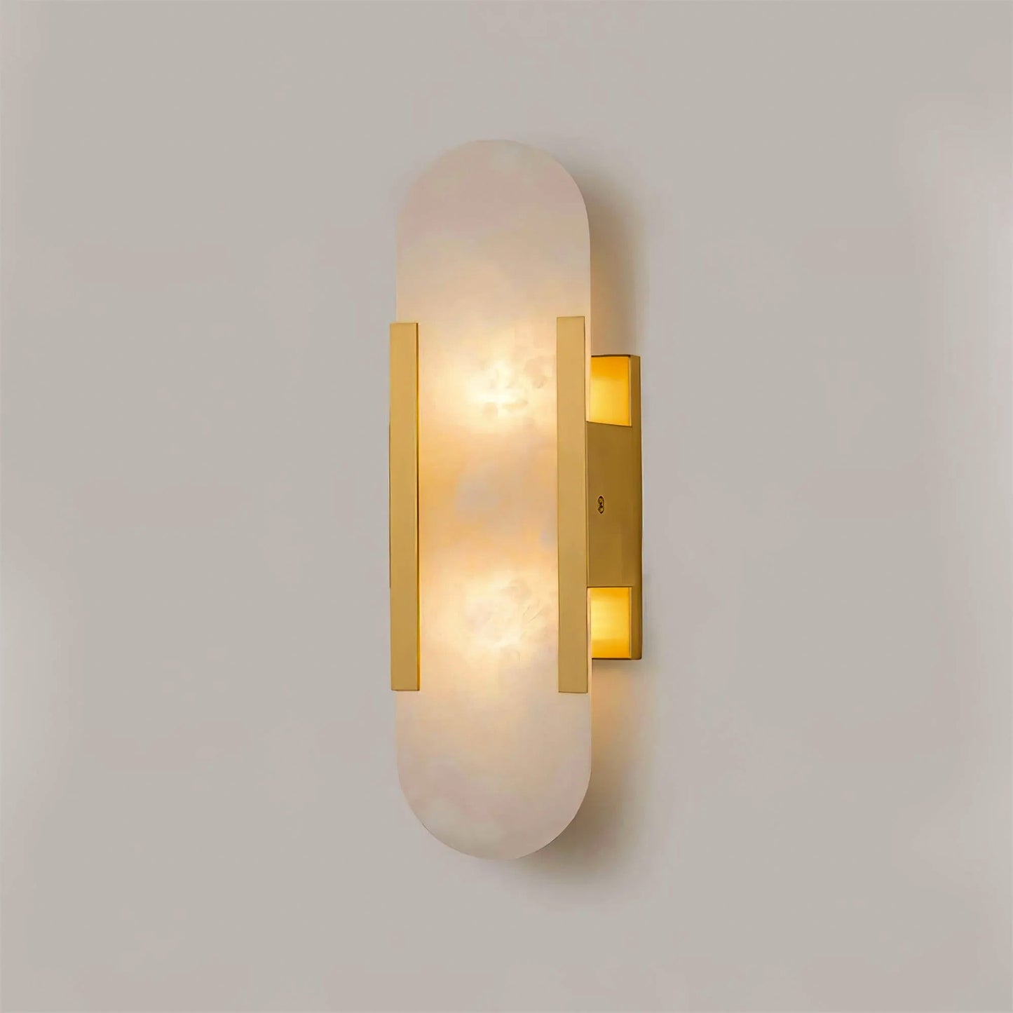Modern Wall Lamp with Alabaster Cover and Metal Frame | Stylish Lighting for Living Room and Bedroom
