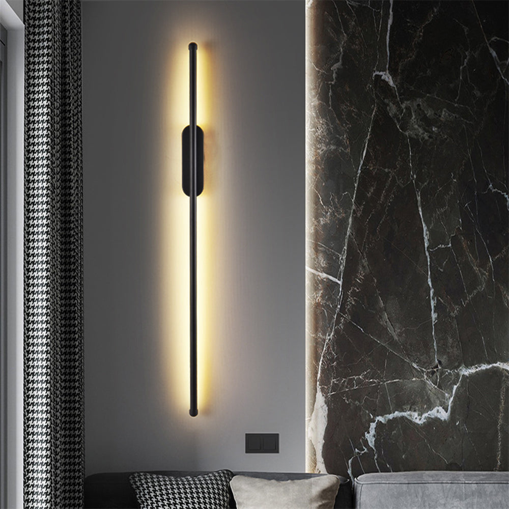 Modern Black Wall Sconce Lighting with LED, Minimalist Design for Stylish Interiors