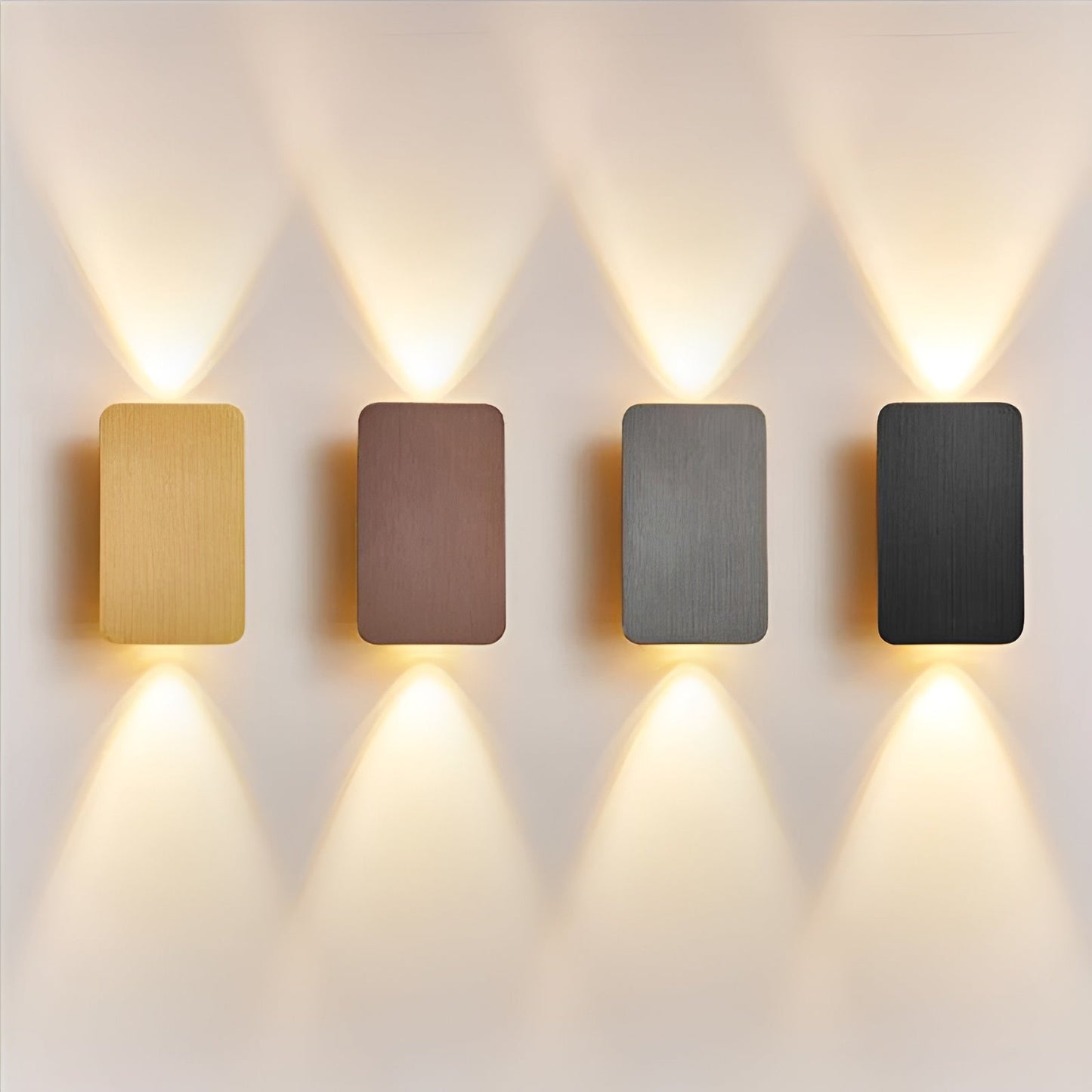 Modern Wall Light Sconce - Elegant Rectangular Design with Warm Dual Beam for Cozy Atmosphere, Ideal for Living Room and Bedroom