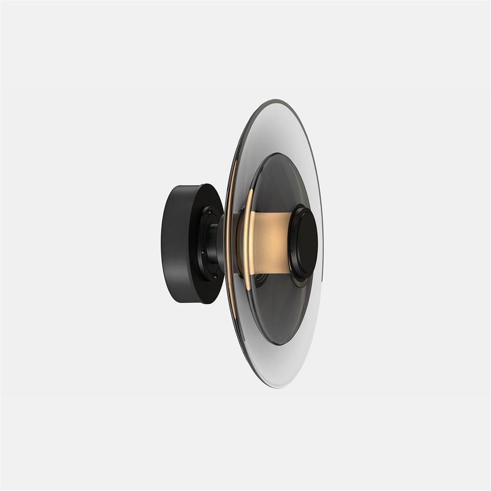 Ovilan Modern LED Wall Sconce - Stylish Wall Lamp with Round Glass Shade, Available in Gold and Black, Ideal for Any Interior