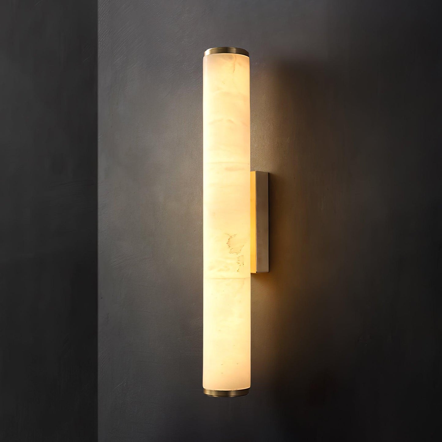 Elegant Alabaster Wall Sconce Light with LED Lighting - Modern Wall Lamp for Indoor Use