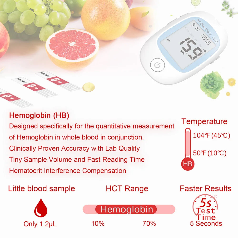 ACCUGENCE multifunkční monitor glukózy v krvi, ketonů, hemoglobinu a kyseliny močové