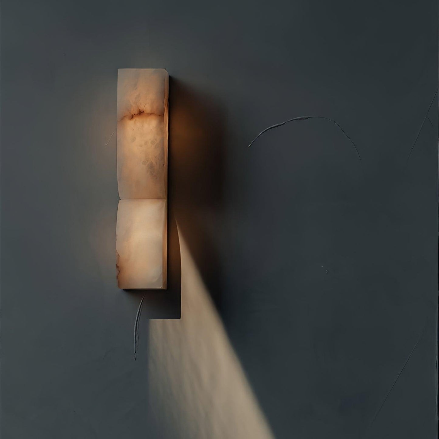 Alabaster Essence Wall Sconce Lighting - Modern Alabaster & Metal Wall Lamp with LED, Elegant Design for Living Room, Bedroom, Hallway
