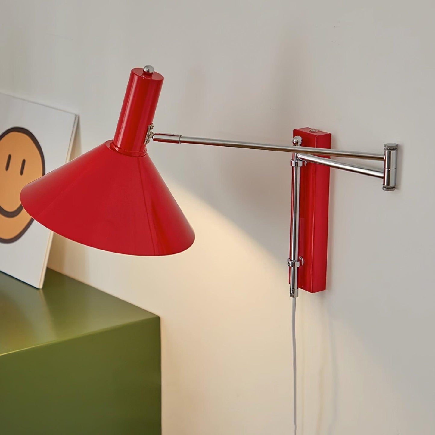 Azelio Plug-In Wall Lamp with Adjustable Arm | Modern Wall Sconce Lighting for Stylish Interiors