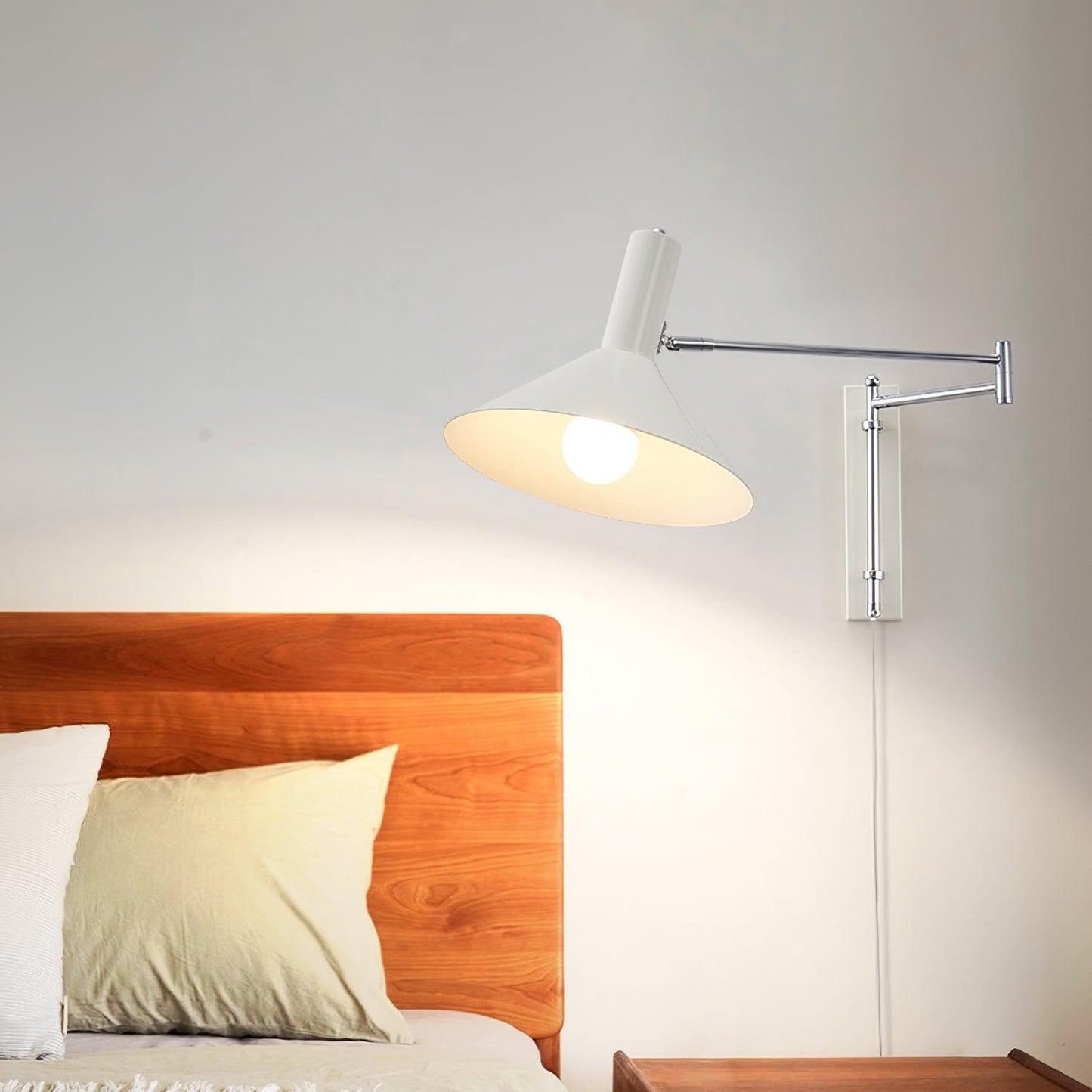 Azelio Plug-In Wall Lamp with Adjustable Arm | Modern Wall Sconce Lighting for Stylish Interiors
