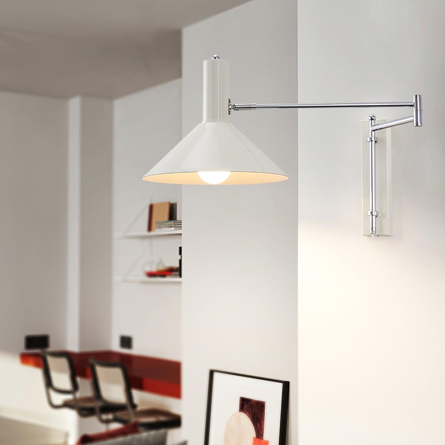Azelio Plug-In Wall Lamp with Adjustable Arm | Modern Wall Sconce Lighting for Stylish Interiors