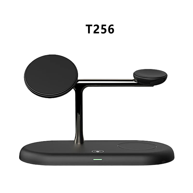 Bezdrátová nabíječka 3 v 1 pro iPhone 12/13/14/15/16/17, rychlonabíjecí stanice pro Apple Watch 10 9 8 7 6 5 4 Airpods 2 3 Pro