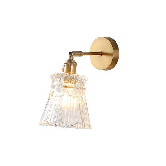 Cicaya Wall Sconce Lighting - Elegant Brass Wall Lamp with Glass Shade for Cozy Atmosphere