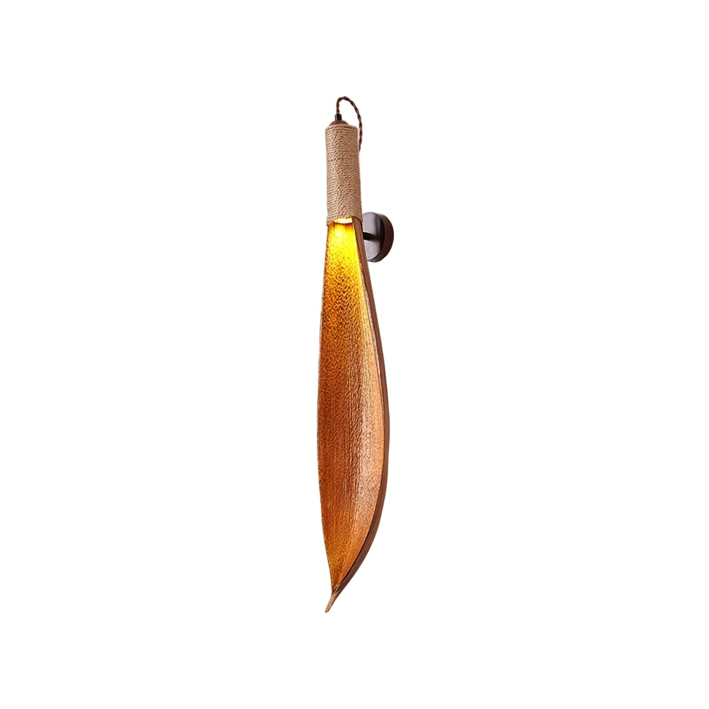 Cocos Leaf Wall Lamp - Natural Cocoa Leaf Design for Ambient Lighting 1