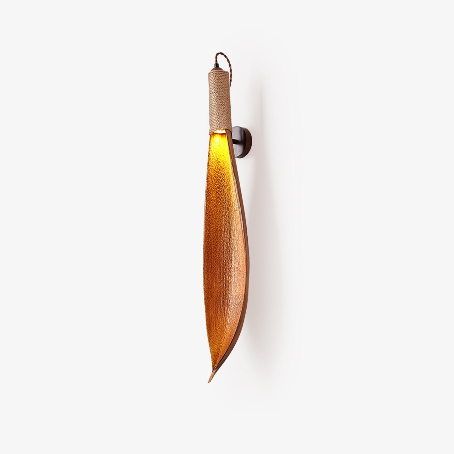Cocos Leaf Wall Lamp - Natural Cocoa Leaf Design for Ambient Lighting 2