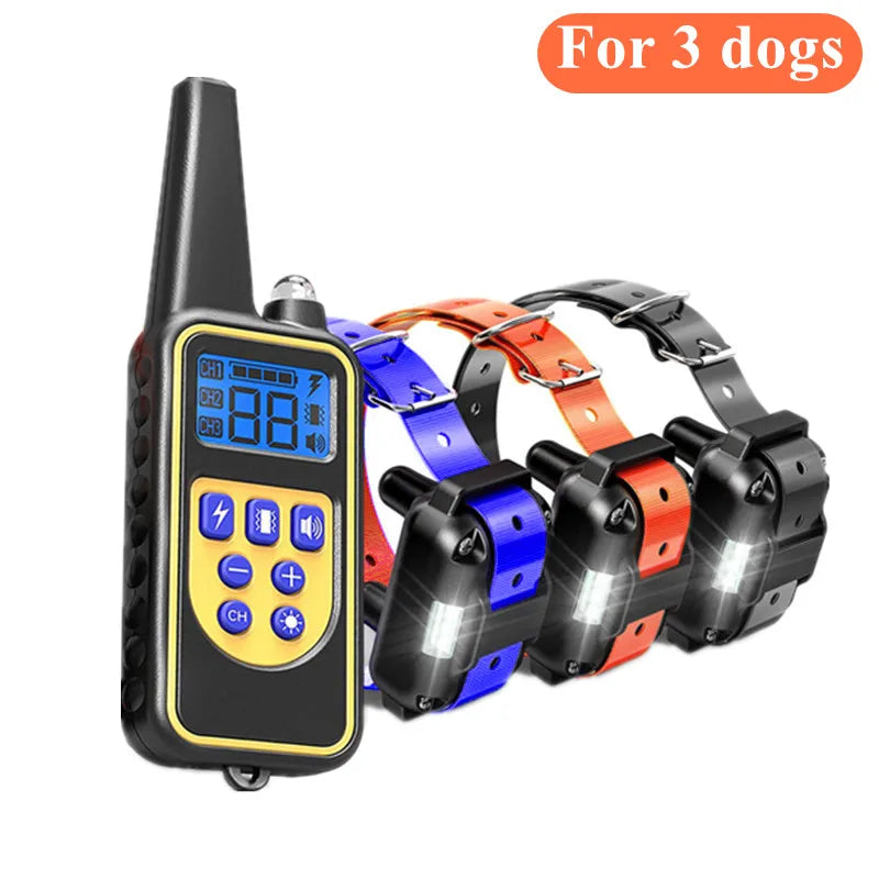 Collier de dressage électrique pour chien, étanche, anti-aboiements, avec télécommande, rechargeable, pour chiens de toutes tailles. 10