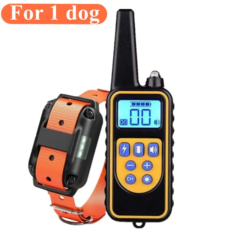 Collier de dressage électrique pour chien, étanche, anti-aboiements, avec télécommande, rechargeable, pour chiens de toutes tailles. 6
