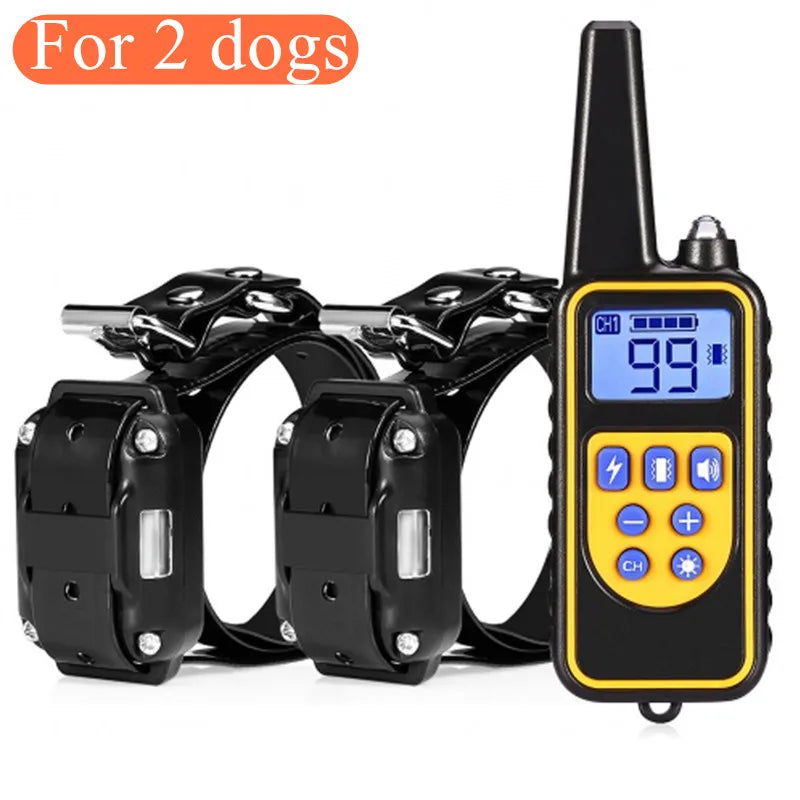 Collier de dressage électrique pour chien, étanche, anti-aboiements, avec télécommande, rechargeable, pour chiens de toutes tailles. 8