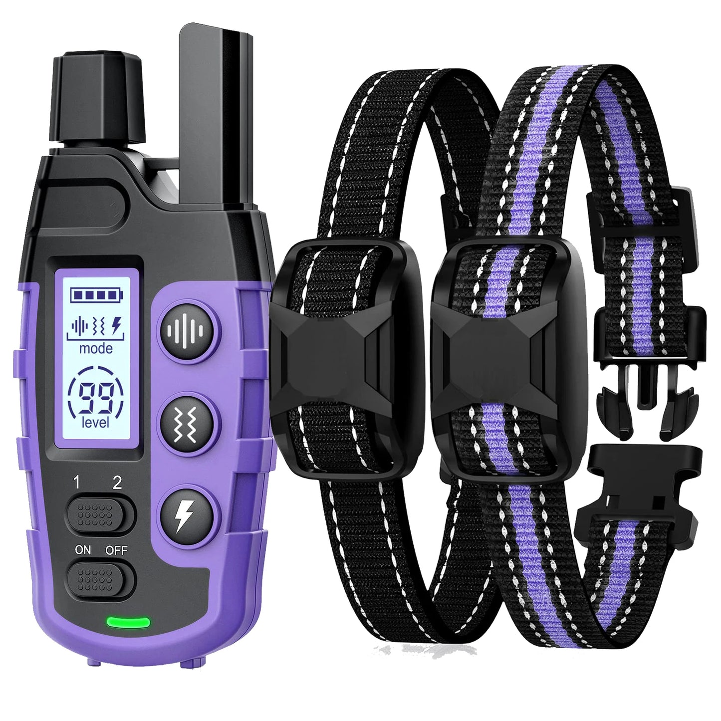 Collier de dressage électrique pour chien de 1000 m avec télécommande, étanche, pour chiots de 2,3 à 54 kg, avec fonction de choc et vibration. Convient aux chiots de 2,3 à 54 kg. 11