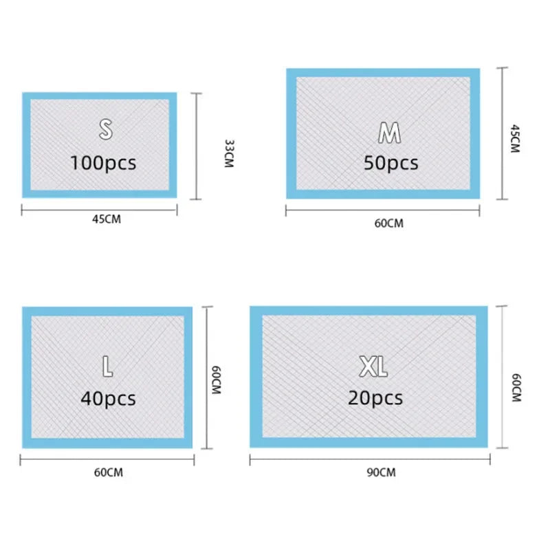 Couches absorbantes jetables pour chiens (100/50/40/20 pièces), tapis d'apprentissage de la propreté pour chiots, séchage rapide, coussinet hygiénique. Accessoires pour chiens. 3