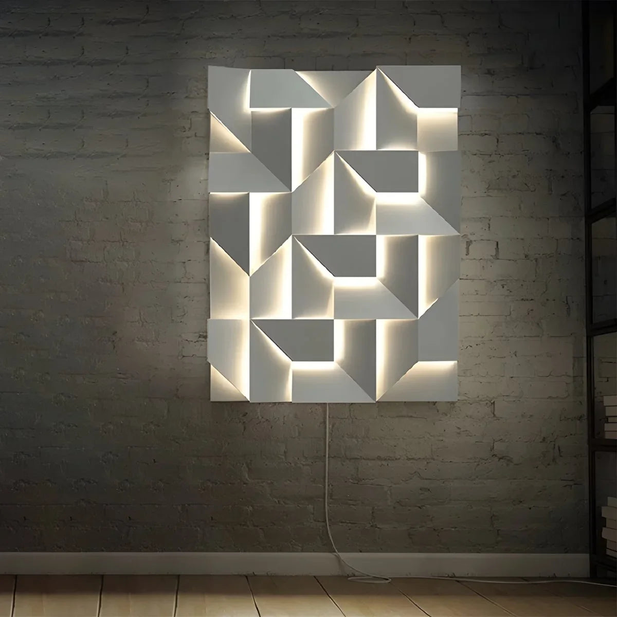 Coznimo | Modern Wall Lamp with Geometric 3D Design | Elegant Lighting for a Stylish Interior