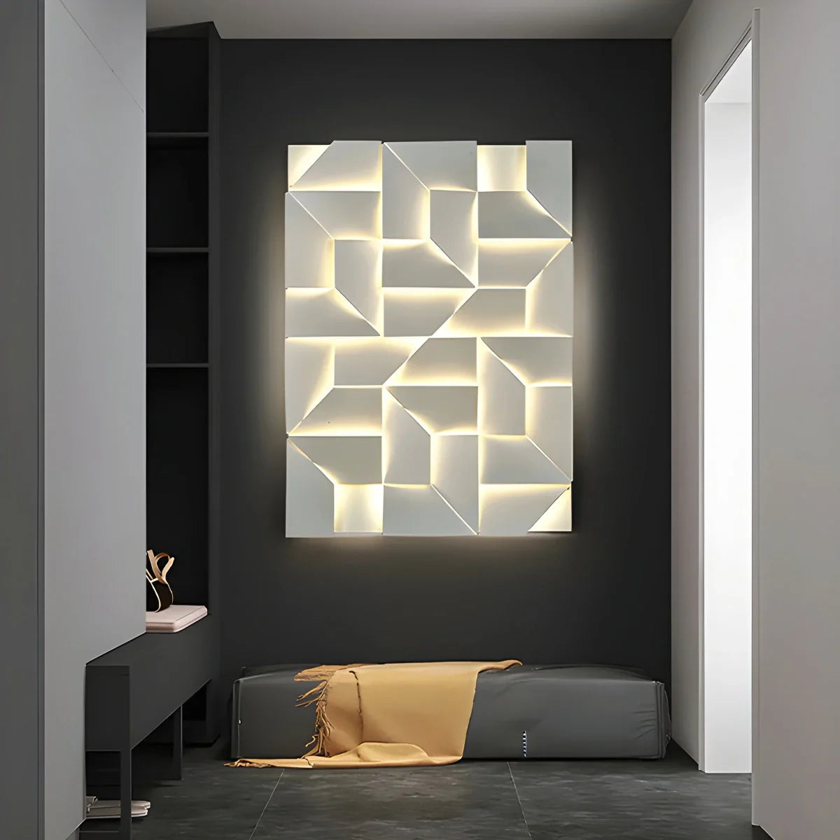 Coznimo | Modern Wall Lamp with Geometric 3D Design | Elegant Lighting for a Stylish Interior
