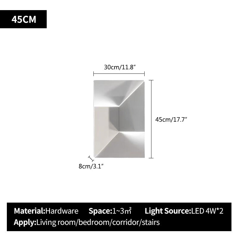 Coznimo | Modern Wall Lamp with Geometric 3D Design | Elegant Lighting for a Stylish Interior