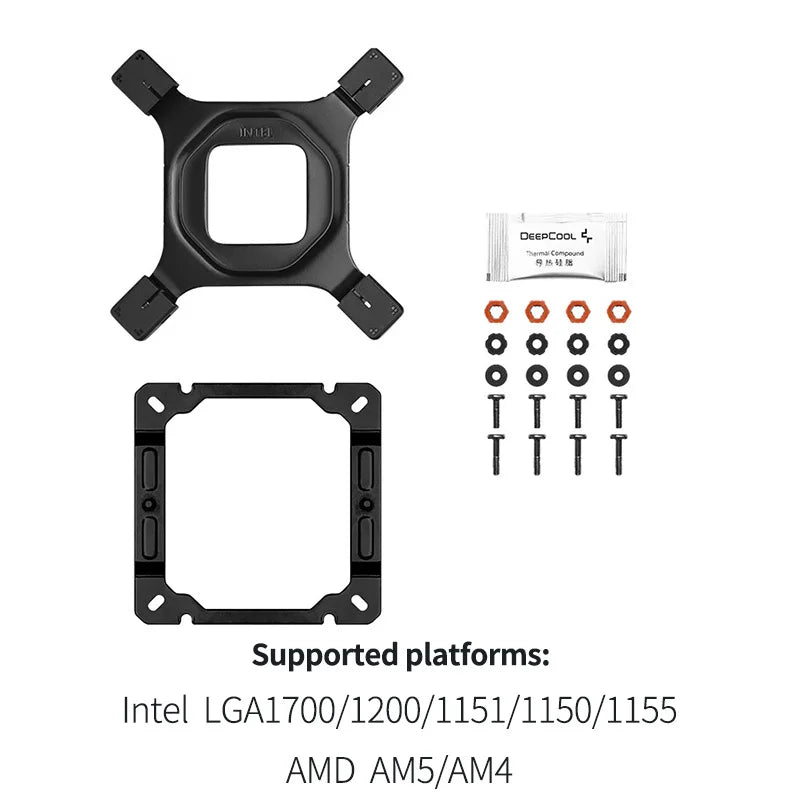 DeepCool AK500S digitální chladič CPU s 5 tepelnými trubicemi, TDP 240W, chlazení ATX, PC chladič pro LGA1700/1200 115X AM4 AM5