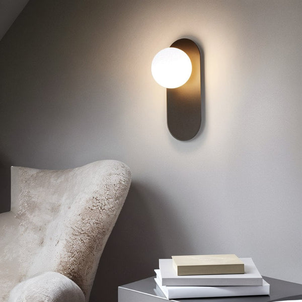 Modern Glass Wall Lamp with LED Lighting and Thin Frame - Elegant Wall Sconce for Stylish Interiors
