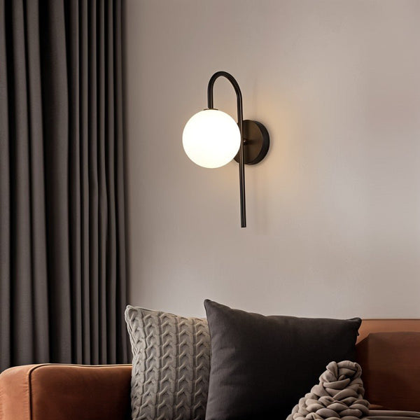 Modern Glass Wall Lamp with LED Lighting and Thin Frame - Elegant Wall Sconce for Stylish Interiors