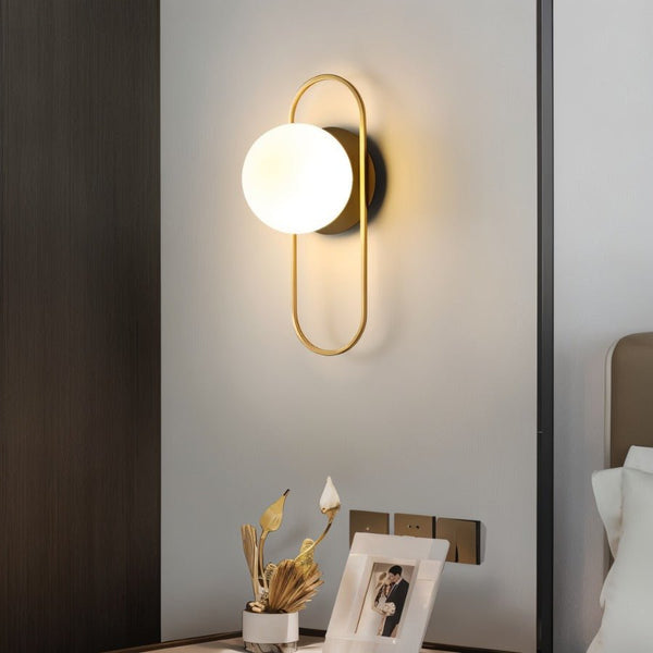 Modern Glass Wall Lamp with LED Lighting and Thin Frame - Elegant Wall Sconce for Stylish Interiors