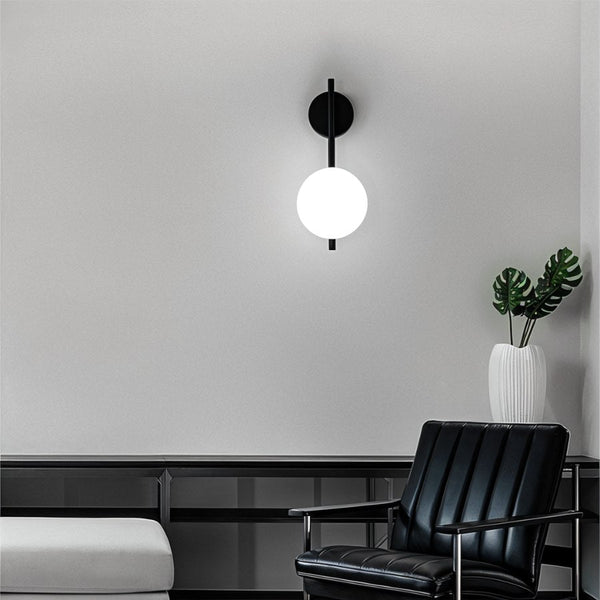 Modern Glass Wall Lamp with LED Lighting and Thin Frame - Elegant Wall Sconce for Stylish Interiors