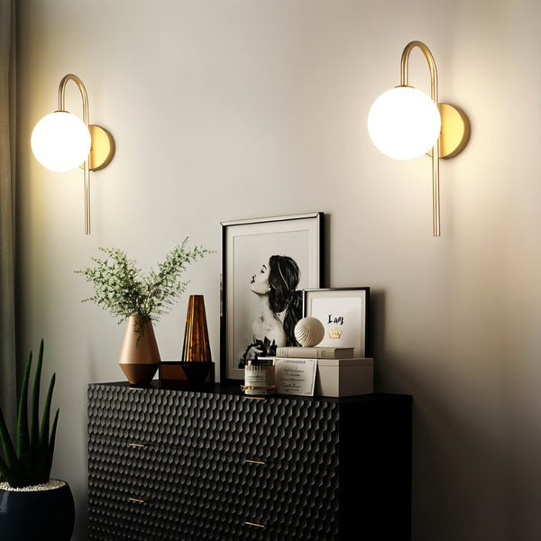 Modern Glass Wall Lamp with LED Lighting and Thin Frame - Elegant Wall Sconce for Stylish Interiors