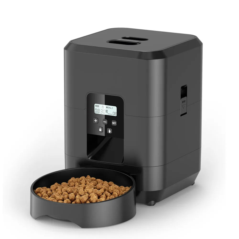 Distributeur automatique de croquettes intelligent pour chats et chiens, avec doseur automatique et minuteur. 0