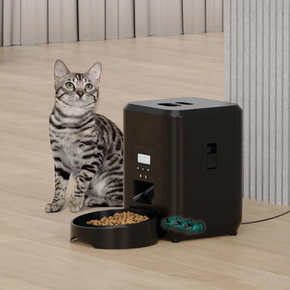 Distributeur automatique de croquettes intelligent pour chats et chiens, avec doseur automatique et minuteur. 1