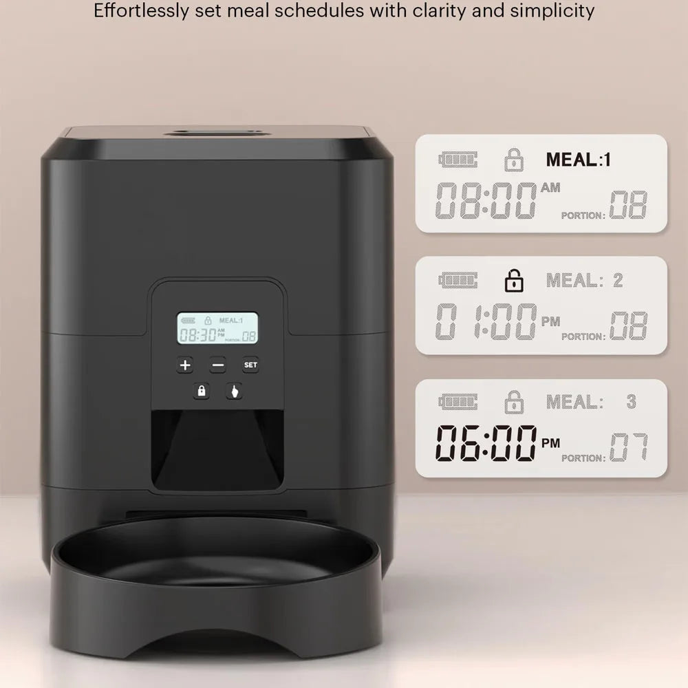 Distributeur automatique de croquettes intelligent pour chats et chiens, avec doseur automatique et minuteur. 2