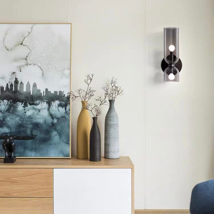 Double Wall Lamp with Glass Shades | Modern Lighting with Elegant Design for a Pleasant Atmosphere