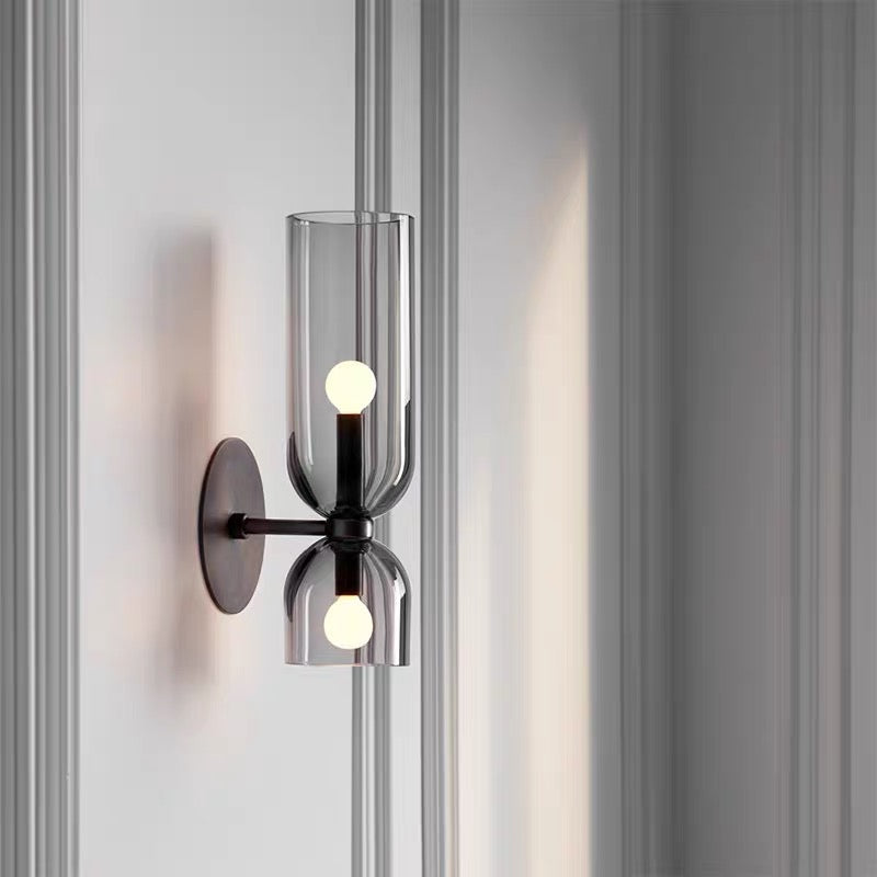 Double Wall Lamp with Glass Shades | Modern Lighting with Elegant Design for a Pleasant Atmosphere