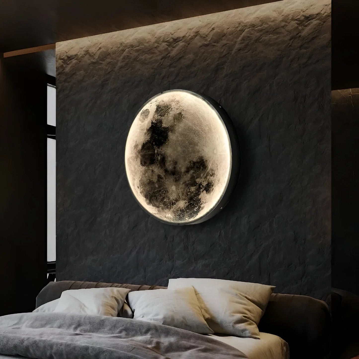 Eclipse Moon LED Wall Sconce Lighting - Soft Light Design for Bedrooms and Living Rooms