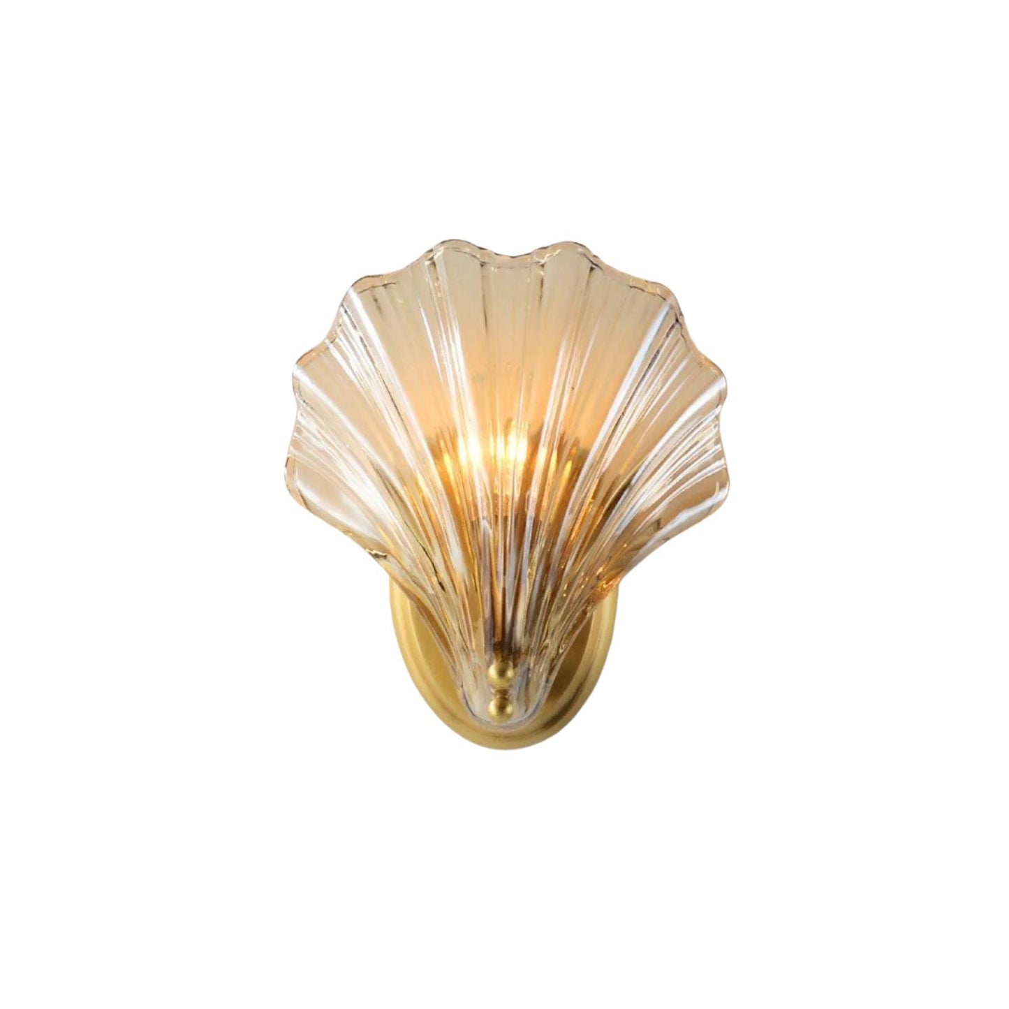 Vintage Shell Wall Sconce Lighting - Elegant Glass Wall Lamp for Cozy Home Decor