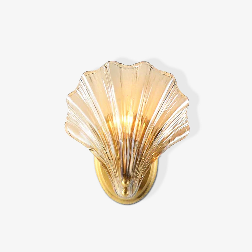 Vintage Shell Wall Sconce Lighting - Elegant Glass Wall Lamp for Cozy Home Decor