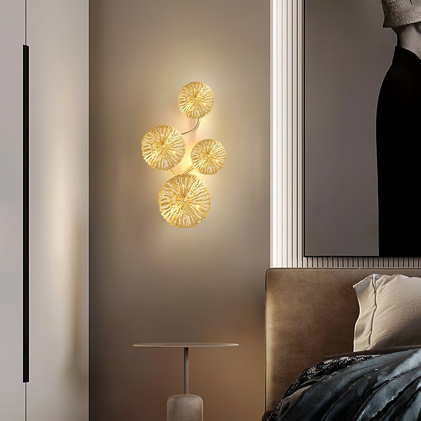 Elegant Lotus Leaf Wall Sconce - Modern Wall Lamp with LED Lighting for Stylish Interiors
