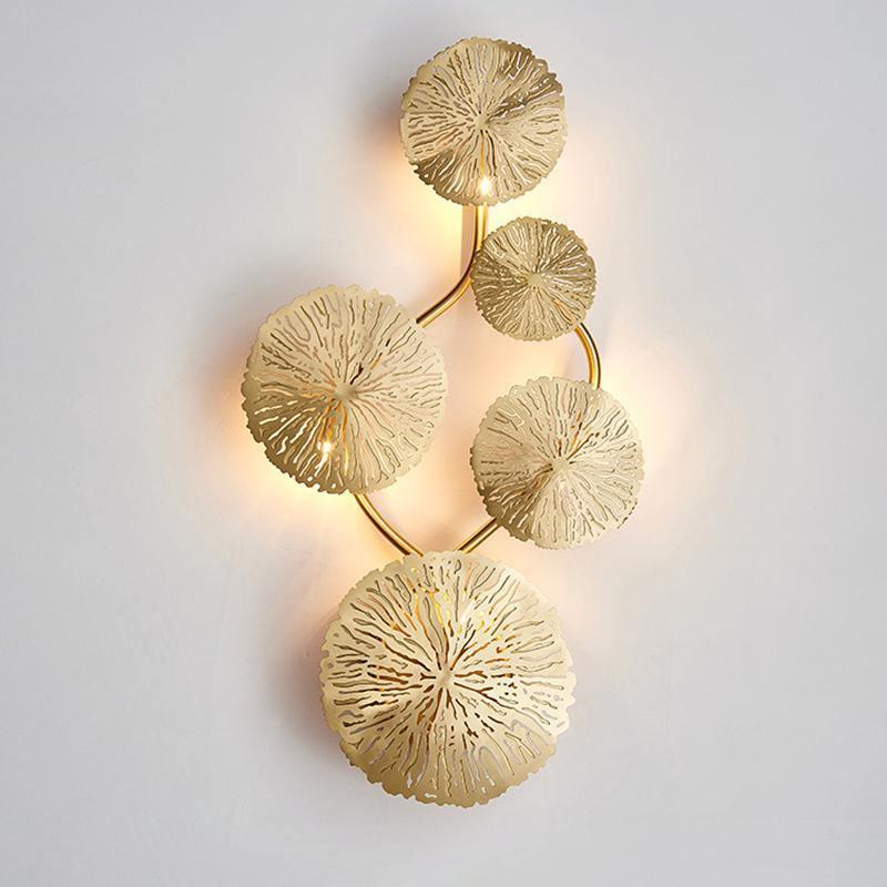 Elegant Lotus Leaf Wall Sconce - Modern Wall Lamp with LED Lighting for Stylish Interiors