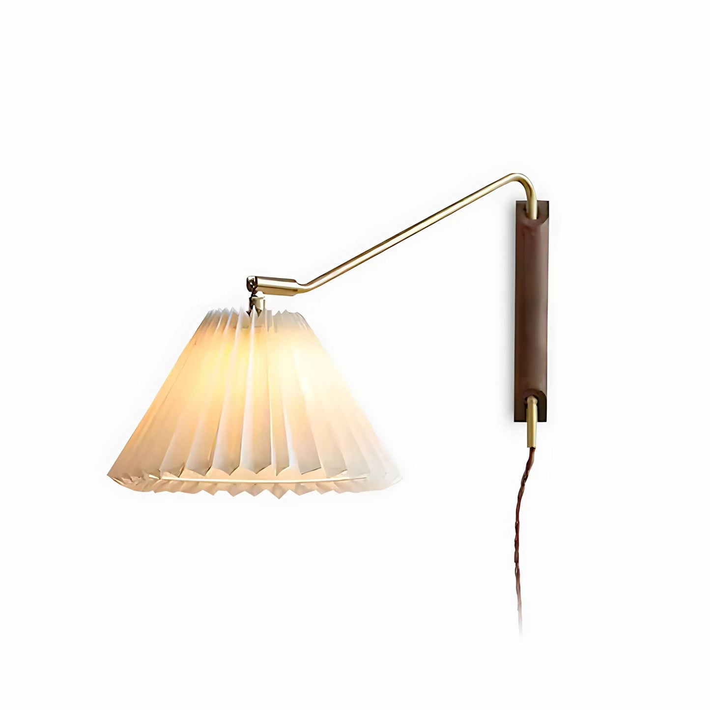 Elegant Wooden Wall Sconce Light with Fabric Shade - Modern Design for Cozy Lighting