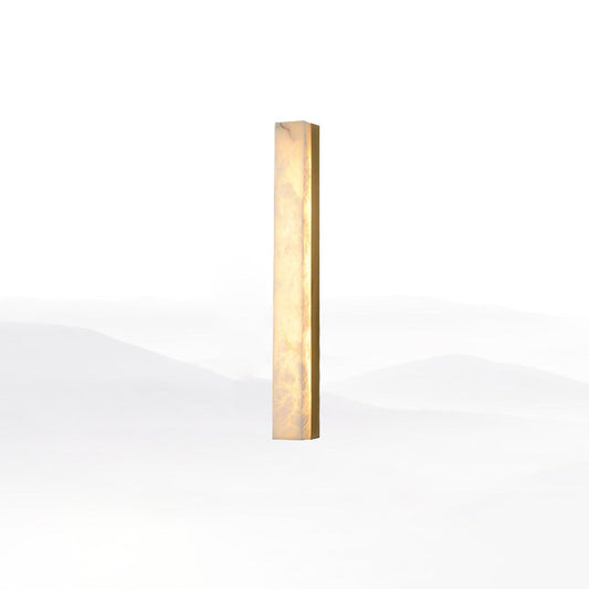 Elegant Brass and Alabaster Wall Sconce Lighting with LED - Modern Design for Living Room, Bedroom, and Dining Room