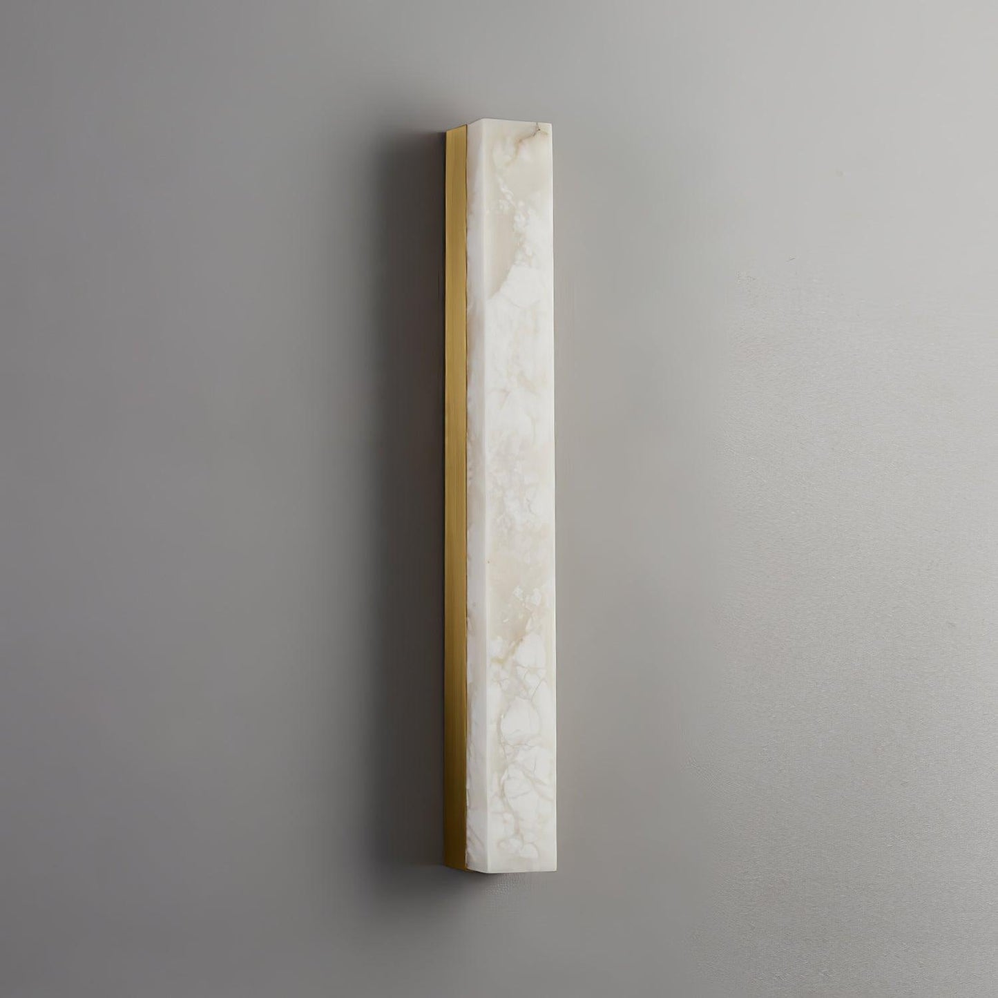 Elegant Brass and Alabaster Wall Sconce Lighting with LED - Modern Design for Living Room, Bedroom, and Dining Room