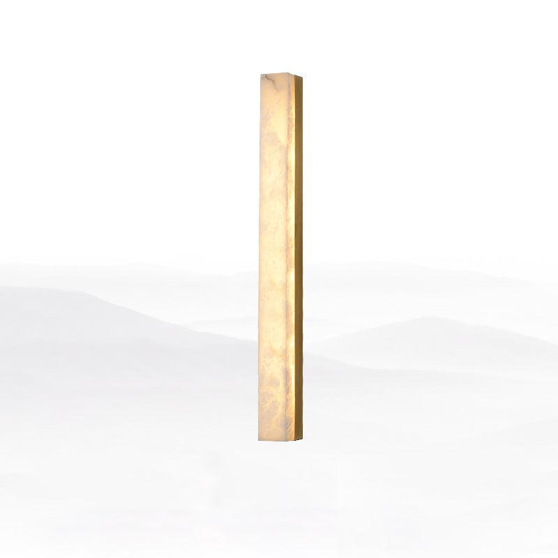 Elegant Brass and Alabaster Wall Sconce Lighting with LED - Modern Design for Living Room, Bedroom, and Dining Room