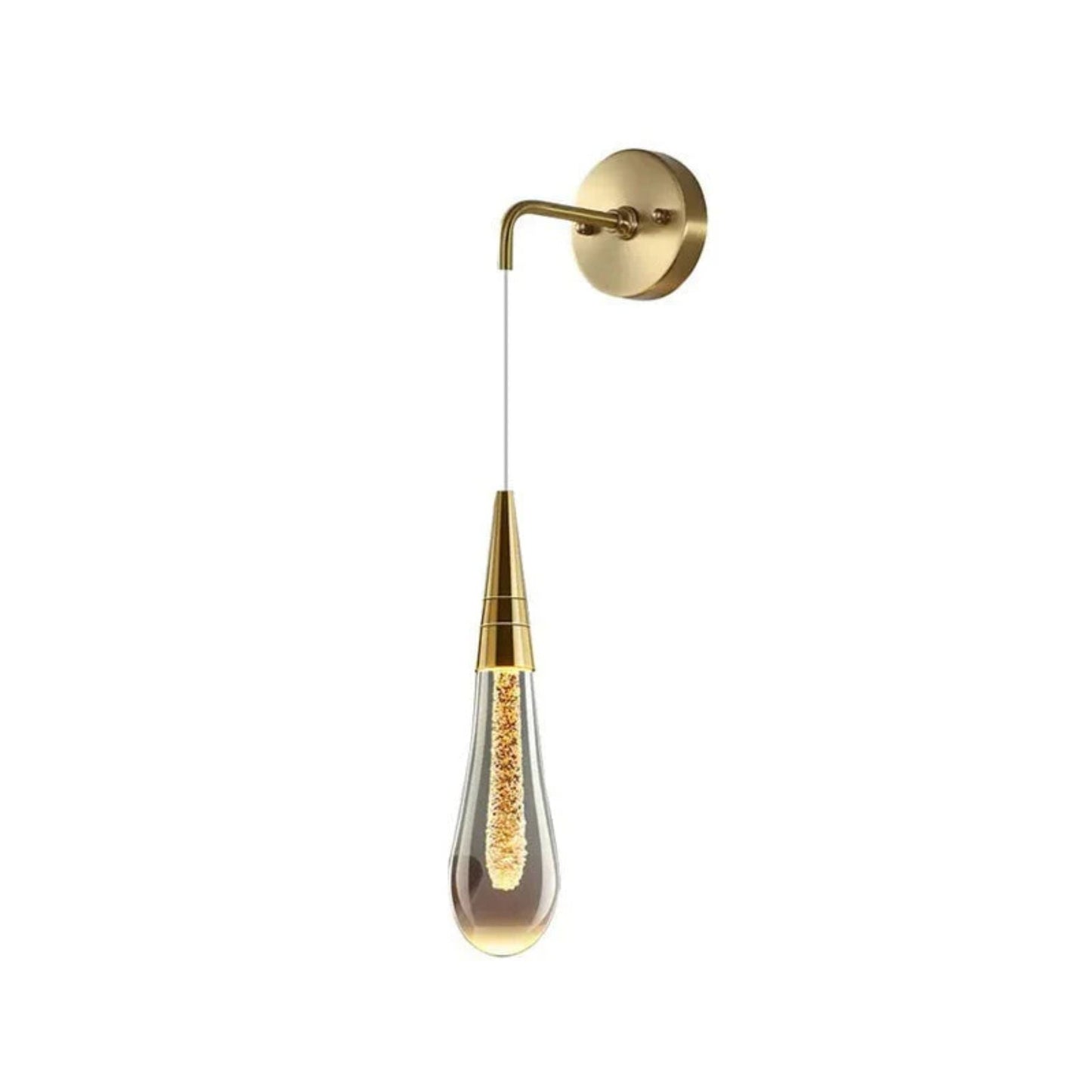 Elegant Wall Sconce Lighting with LED, Modern Design for Bedrooms and Living Rooms, Compact Wall Lamp, Crystal and Metal Finish