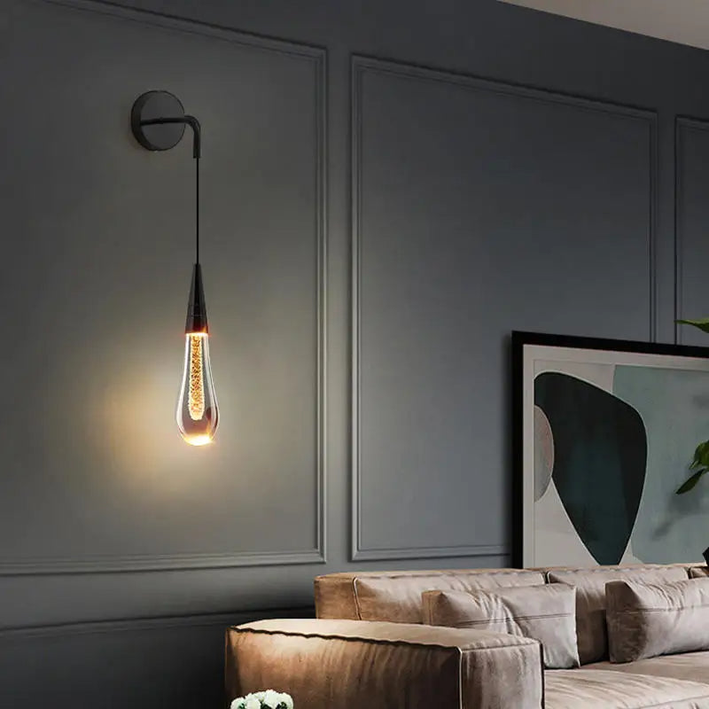 Elegant Wall Sconce Lighting with LED, Modern Design for Bedrooms and Living Rooms, Compact Wall Lamp, Crystal and Metal Finish