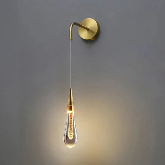 Elegant Wall Sconce Lighting with LED, Modern Design for Bedrooms and Living Rooms, Compact Wall Lamp, Crystal and Metal Finish