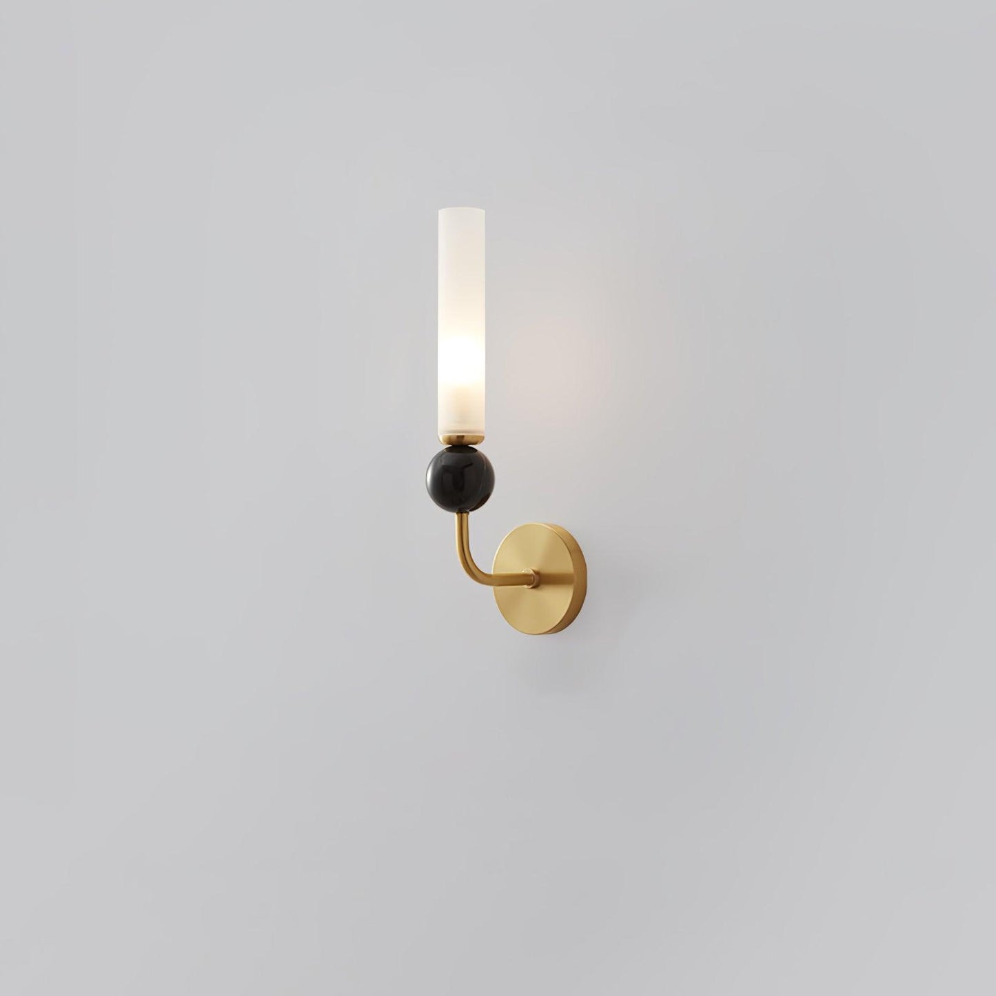 Elegant Wall Sconce Lighting with Marble Ball and Acrylic Shade - Modern Wall Lamp for Stylish Interiors