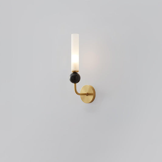 Elegant Wall Sconce Lighting with Marble Ball and Acrylic Shade - Modern Wall Lamp for Stylish Interiors